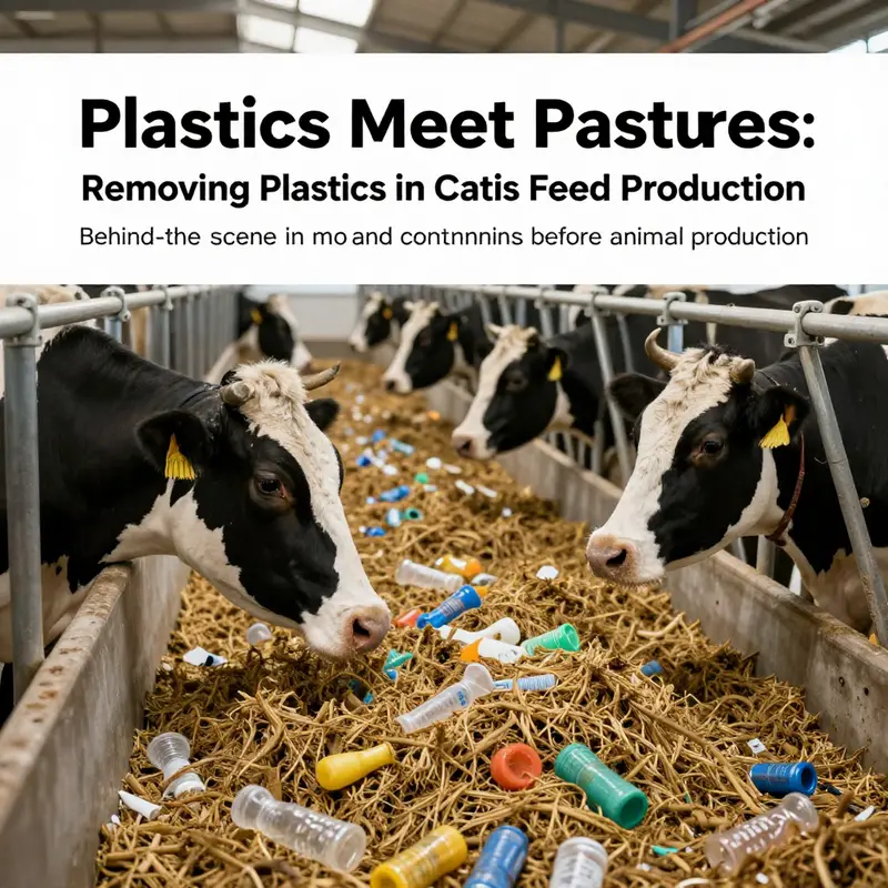 Understanding the source of microplastic contamination in cattle feed.