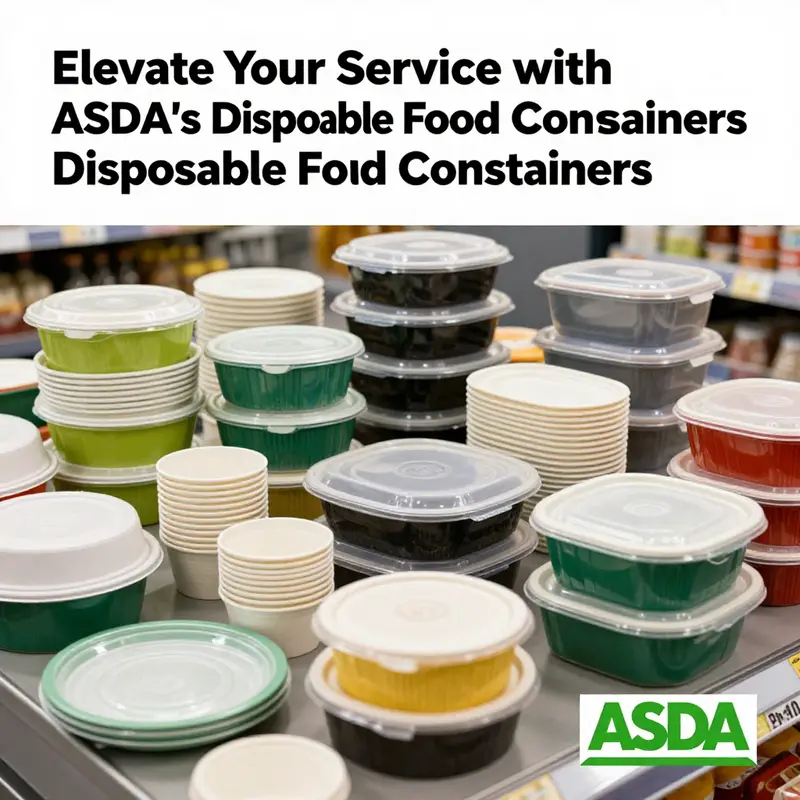 A diverse assortment of ASDA’s disposable food containers catering to restaurants and beverage chains.