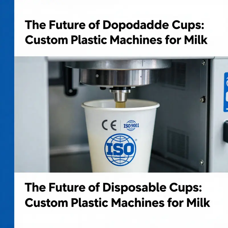 An advanced custom cup plastic machine showing the production process of disposable milk cups.