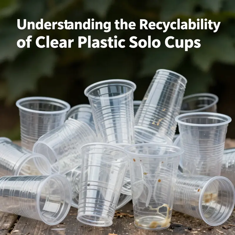 Challenges faced by clear plastic solo cups in the recycling process.