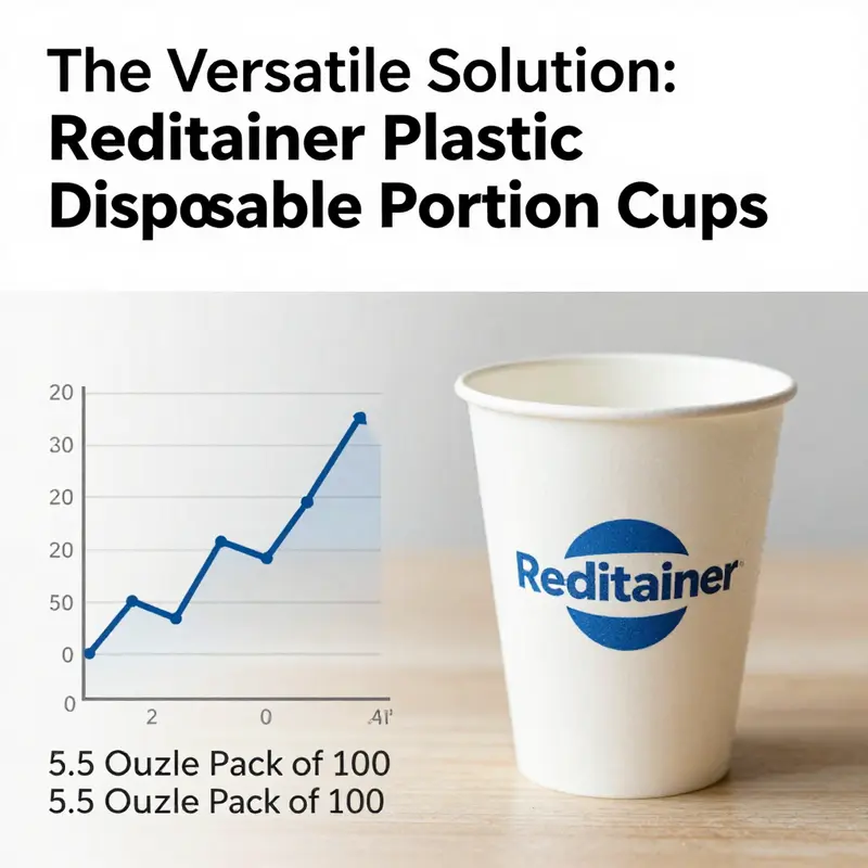 Highlighted features of Reditainer cups demonstrate their secure-lock and semi-transparent design.
