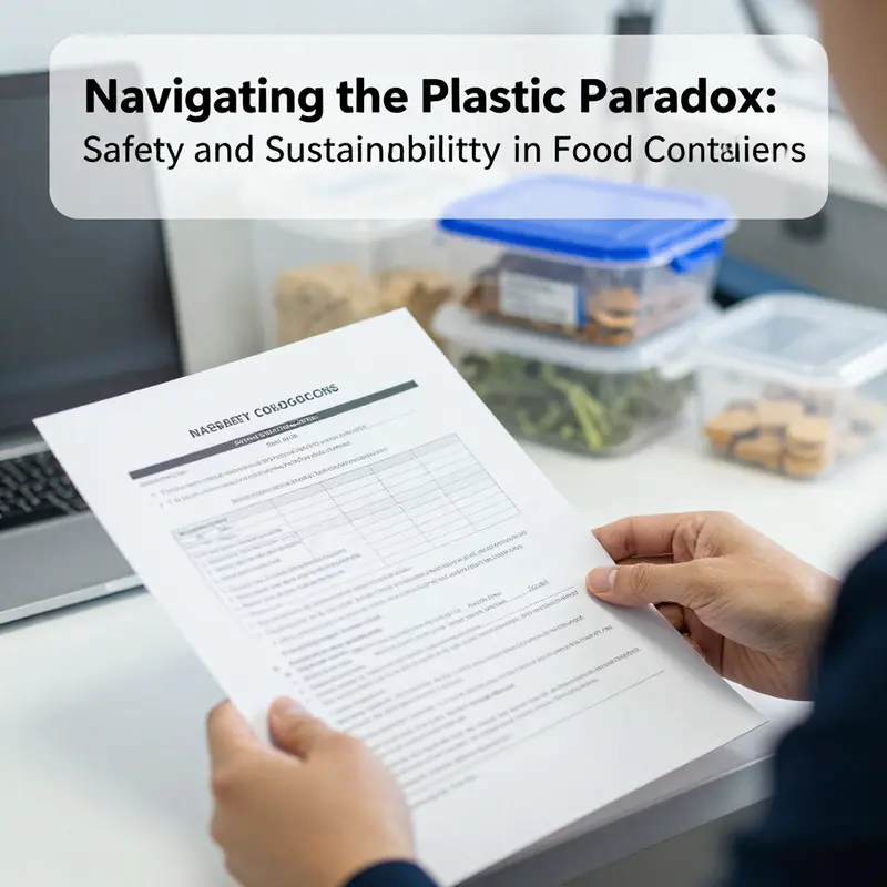 Illustrating the potential for chemical migration from plastic containers to food.