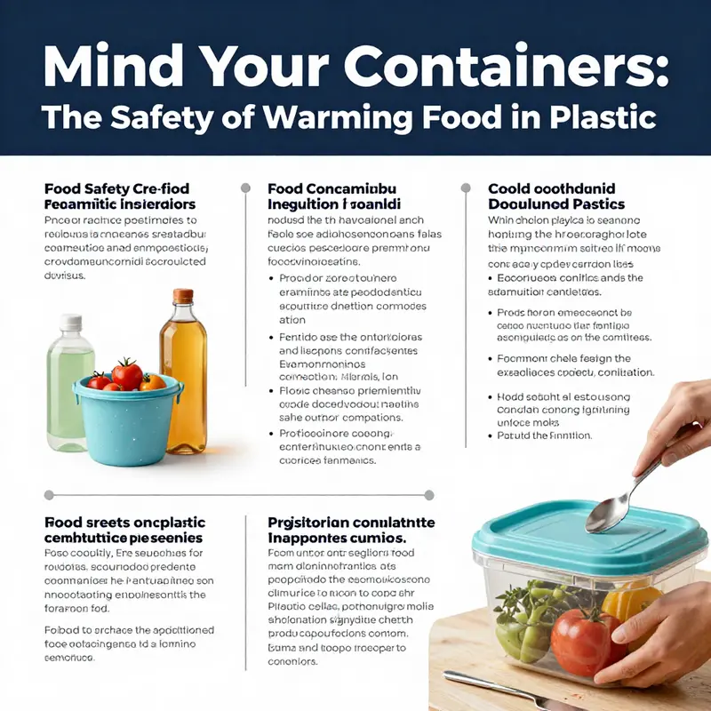 A visual guide to types of plastic containers with associated health risks when heated.