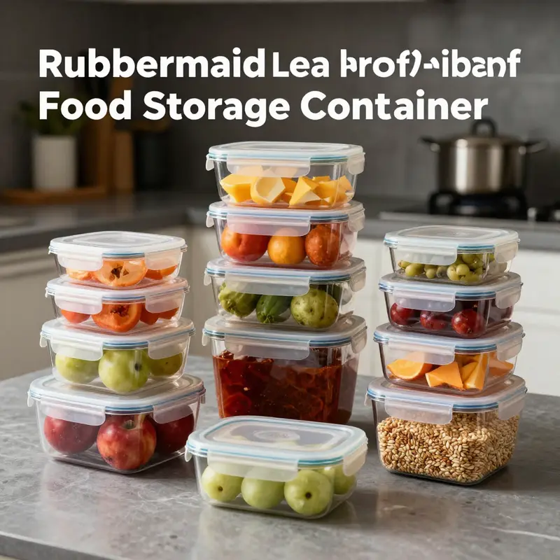 A display of the innovative features of Rubbermaid Leak-Proof Brilliance containers highlighting their capacity to store various food types securely.