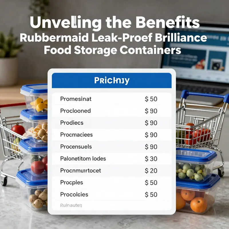 A display of the innovative features of Rubbermaid Leak-Proof Brilliance containers highlighting their capacity to store various food types securely.