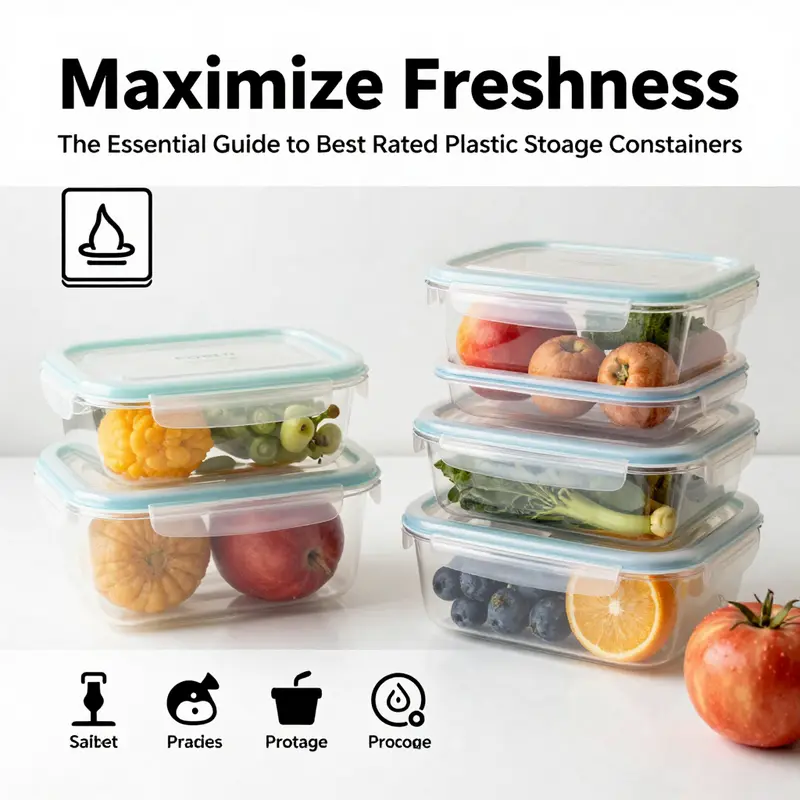 A variety of top-rated plastic food storage containers highlighting their durability and convenience.