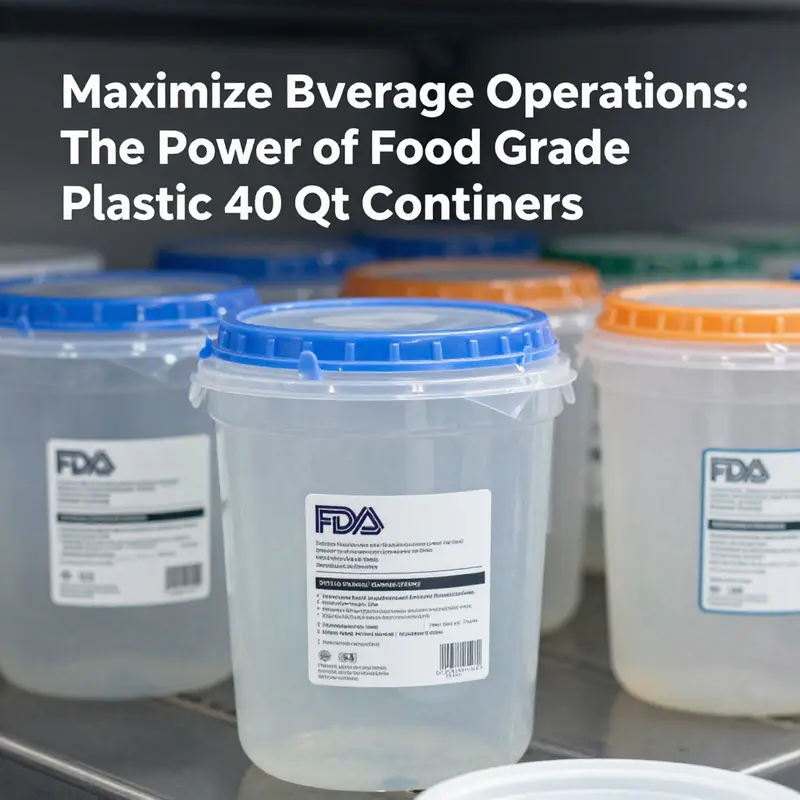 Material insights of a food-grade plastic container showcasing its robust HDPE structure.