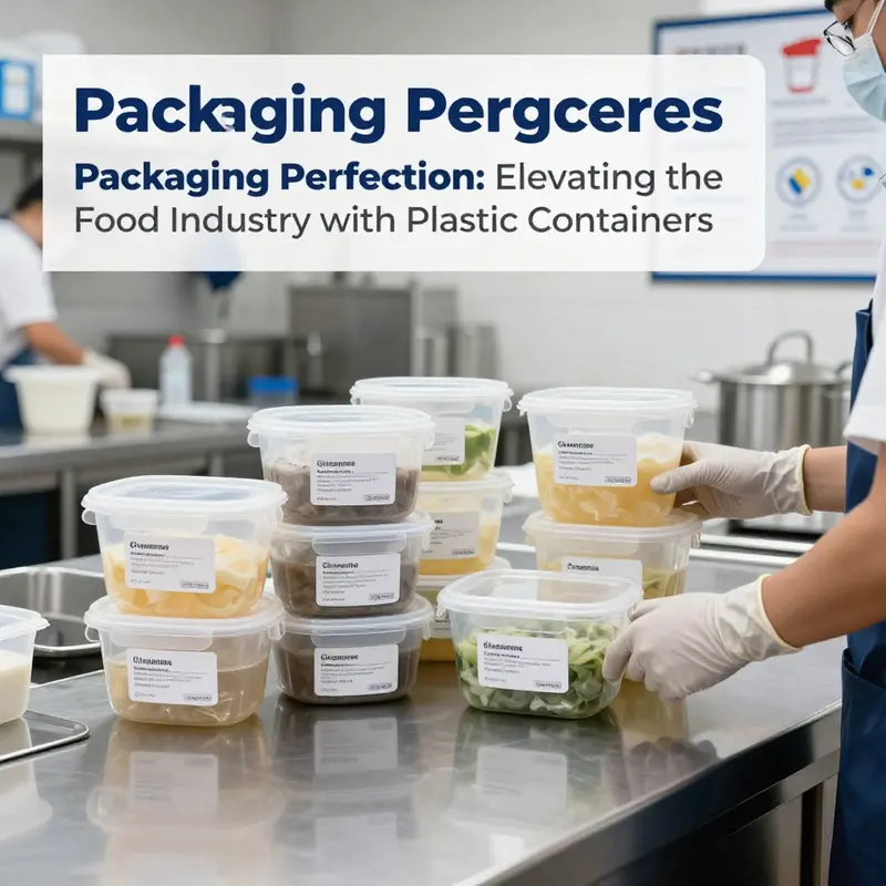 Diverse plastic containers showcase the materials central to food industry packaging.