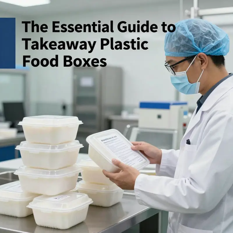Diverse takeaway plastic food boxes highlighting material characteristics like polypropylene’s safety and durability.