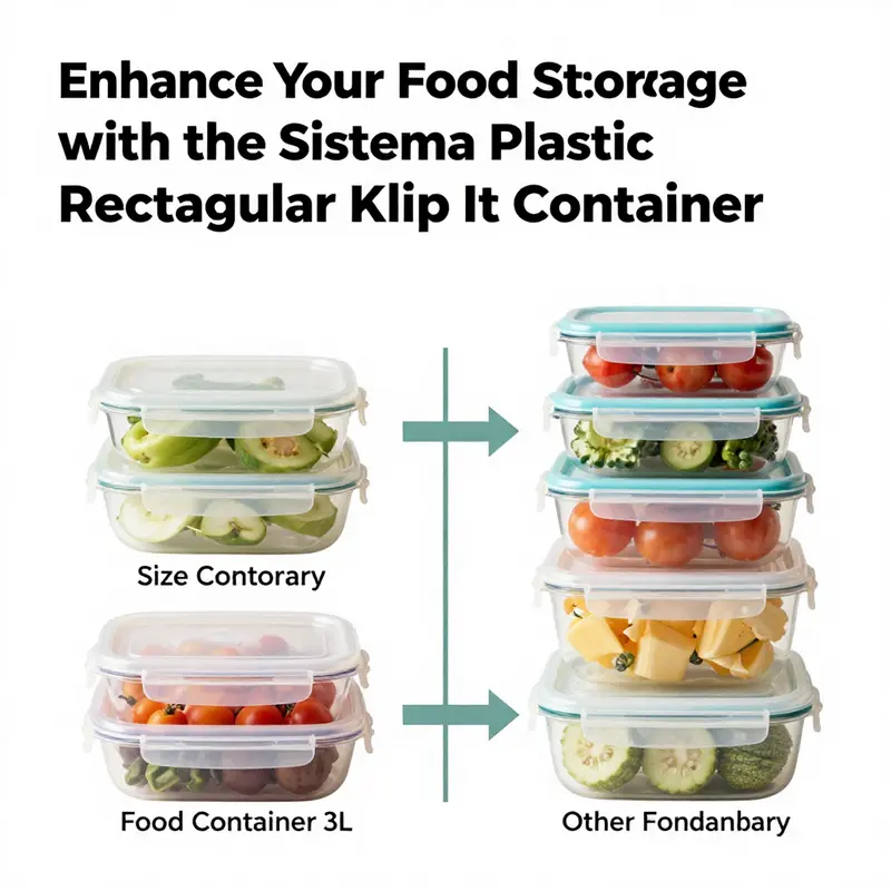 Detailed view of the Sistema Plastic Rectangular Klip It Food Container 3L, highlighting its features and spacious design.