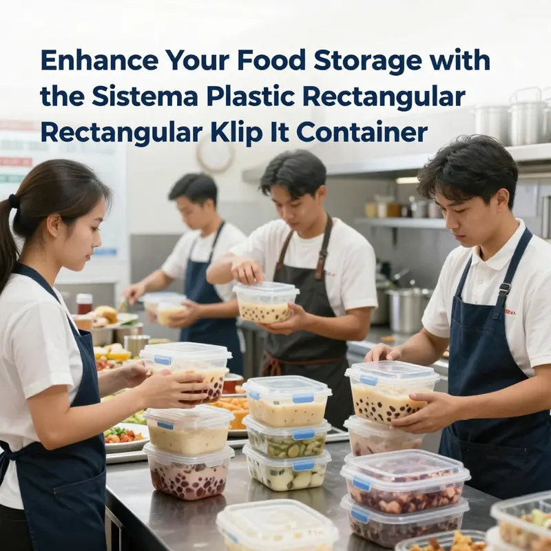 Detailed view of the Sistema Plastic Rectangular Klip It Food Container 3L, highlighting its features and spacious design.