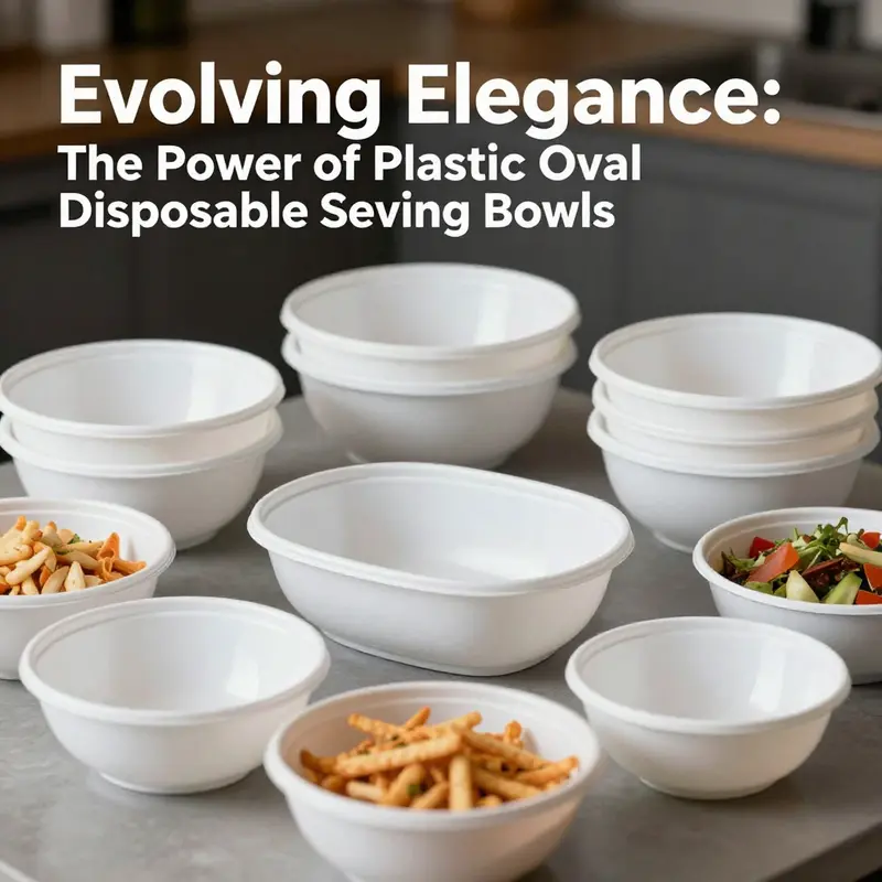 Functional and stylish, plastic oval bowls enhance presentation at any gathering.