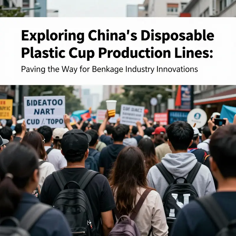 High-tech machinery at a Chinese facility dedicated to the production of disposable plastic cups.