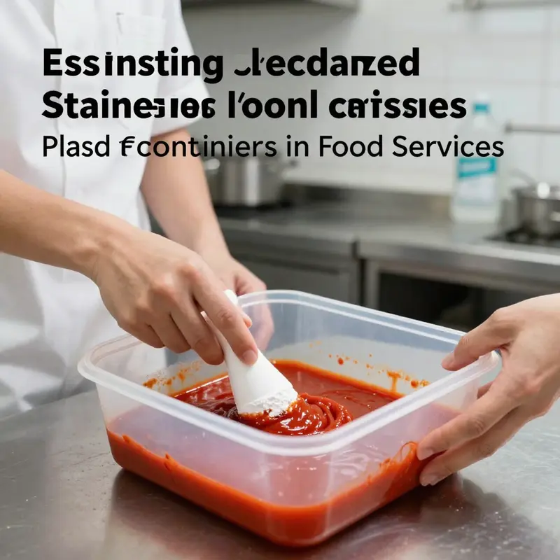 Staff cleaning plastic food containers in a professional kitchen, embodying best hygiene practices.