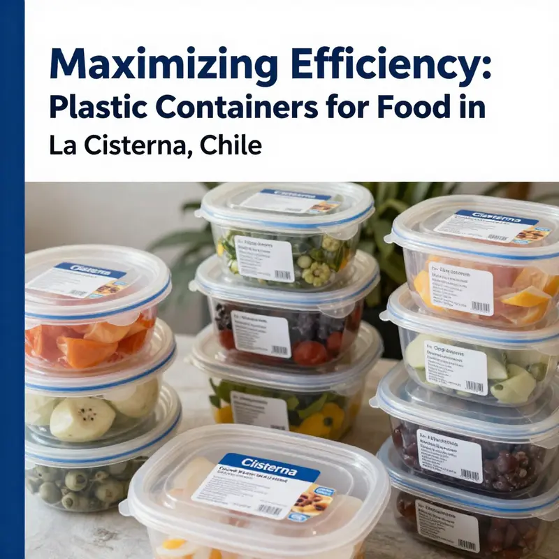 Diverse offerings of plastic food containers available in La Cisterna’s local markets.