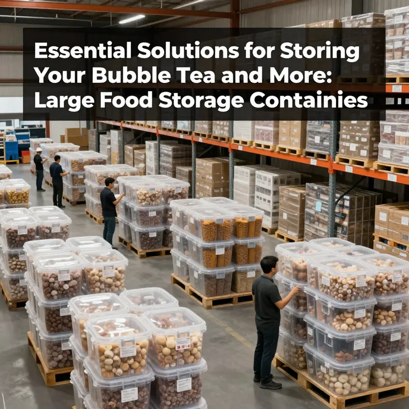 A variety of large food storage containers showcasing their practical applications in food service environments.