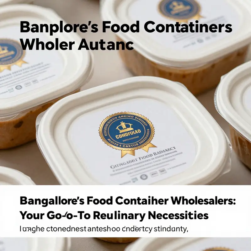 A vibrant scene of food container wholesalers in Bangalore highlighting a variety of container types.