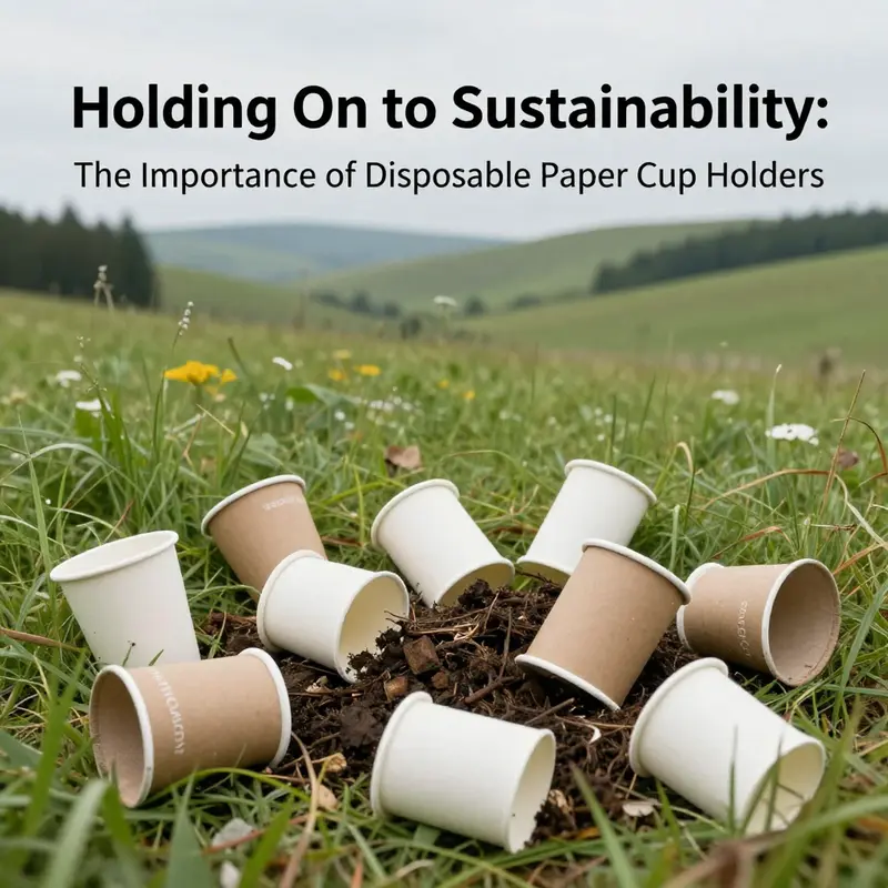 A variety of eco-friendly disposable paper cup holders in different designs enhances customer experience at a café.