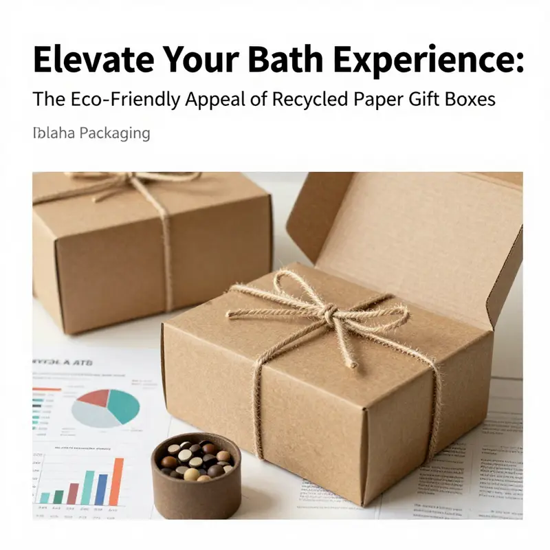 Recycled paper gift boxes enhance the presentation of bath beads while supporting sustainability.