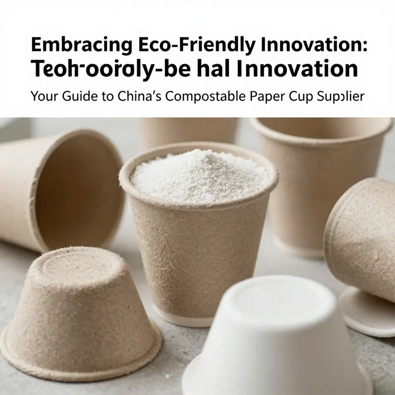 An assortment of colorful compostable paper cups that highlight the diversity available in eco-friendly packaging.