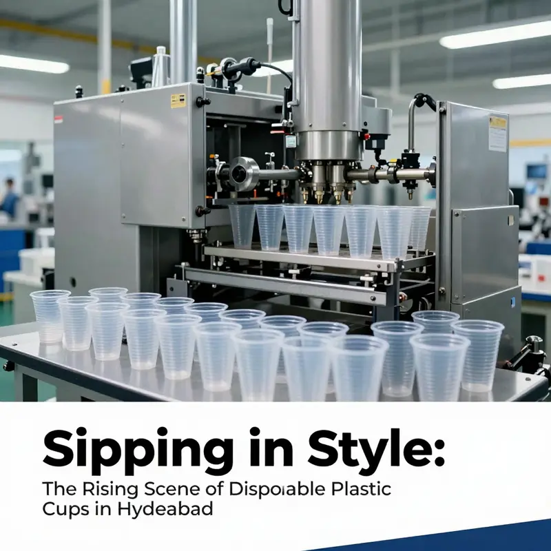 A glimpse into the manufacturing processes driving the growth of disposable plastic cup production in Hyderabad.