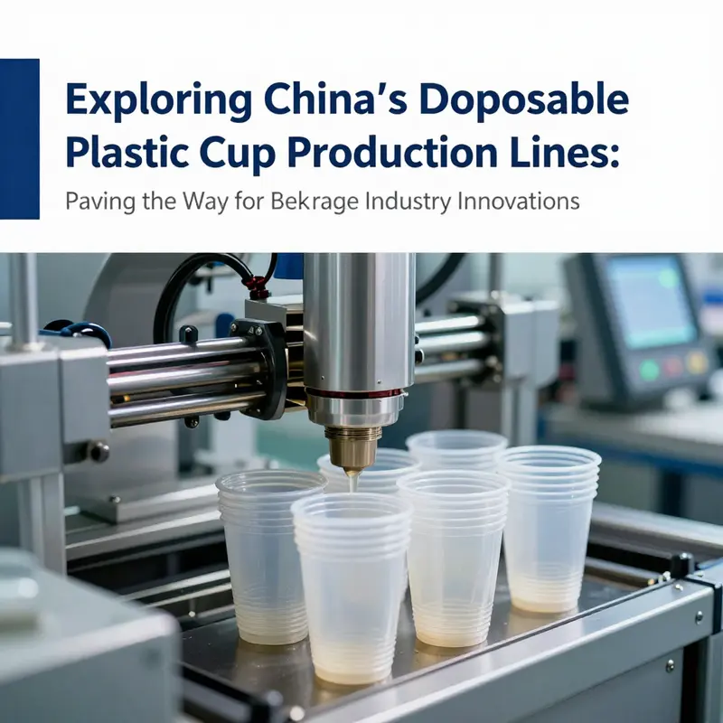 High-tech machinery at a Chinese facility dedicated to the production of disposable plastic cups.