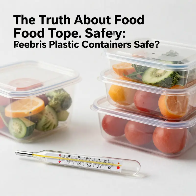 Organized plastic containers demonstrating safe food storage practices.