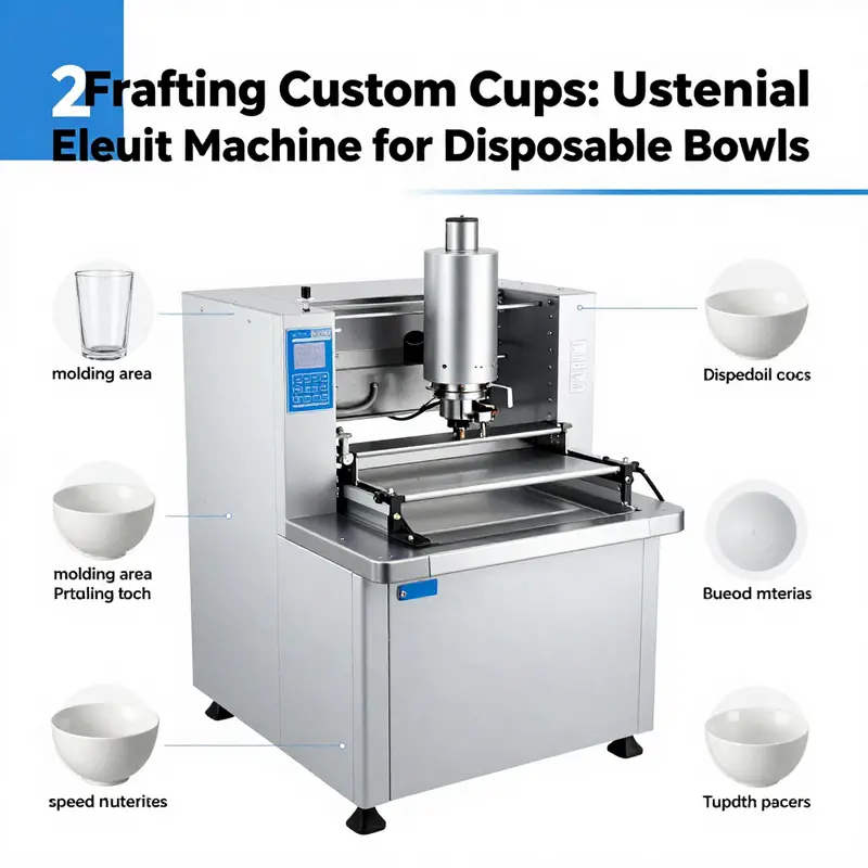 An automatic thermoforming machine efficiently producing custom disposable bowls in a state-of-the-art facility.