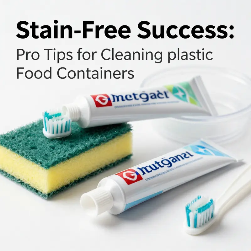 Using baking soda to effectively remove stains from plastic food containers.