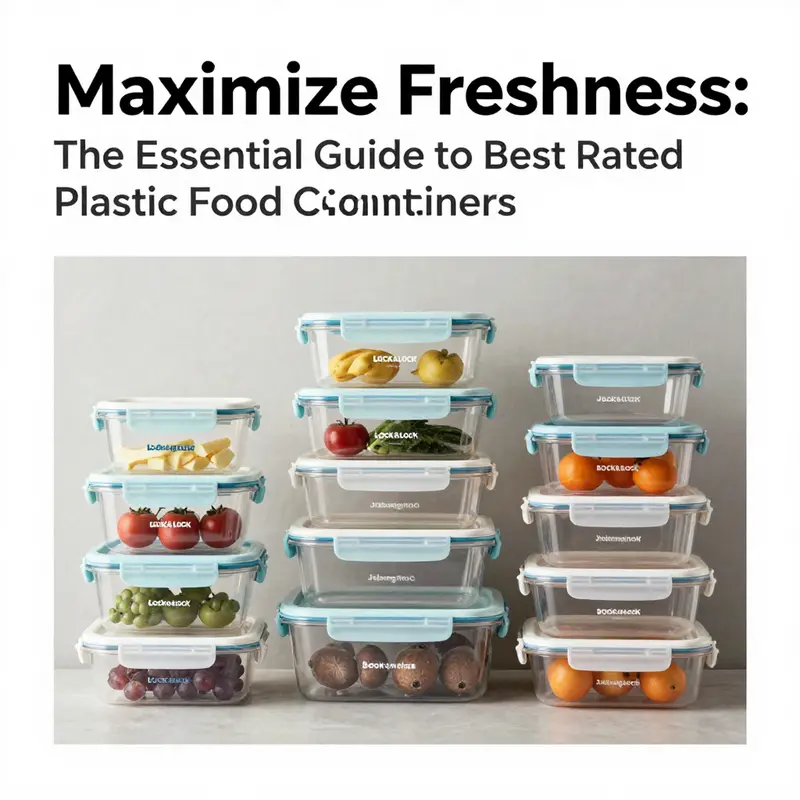 A variety of top-rated plastic food storage containers highlighting their durability and convenience.