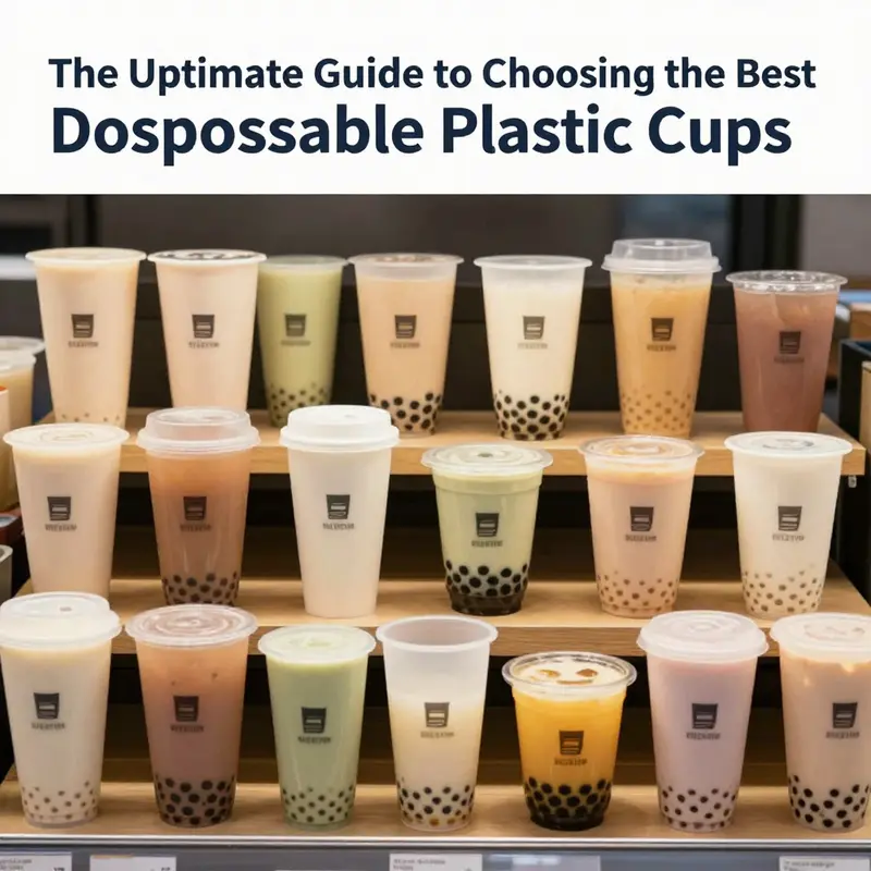 Showcase of ideal disposable plastic cups for different beverage service needs.