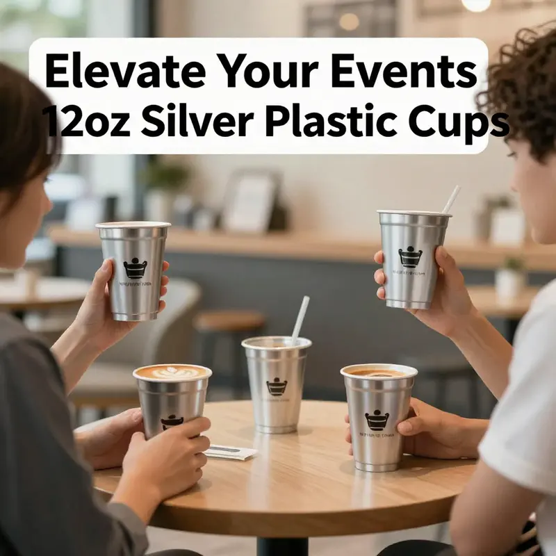 Stylish event setup showcasing the demand for 12oz silver plastic cups.