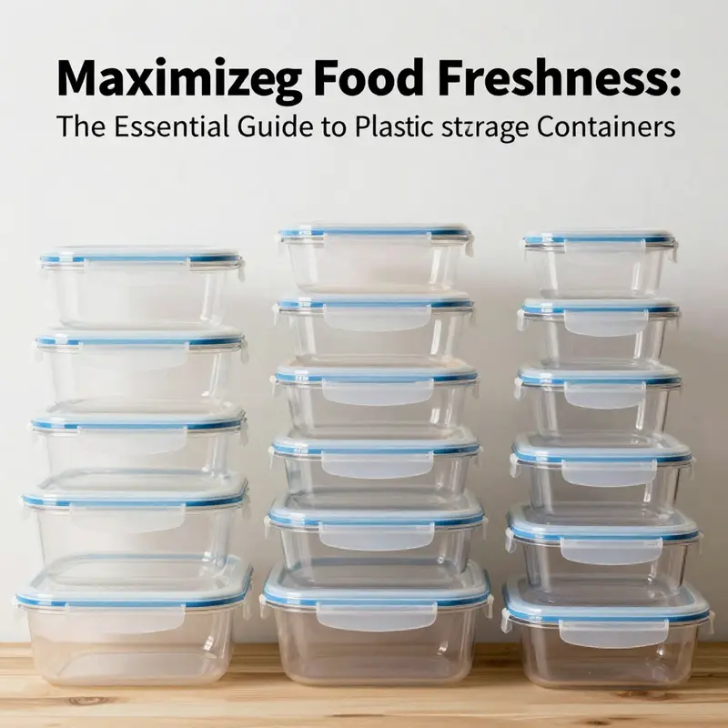 Diverse plastic storage containers designed for various food storage needs, demonstrating versatility and efficiency.