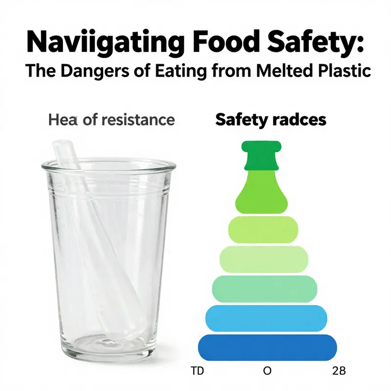 Understanding the potential health risks associated with consuming food from melted plastic.