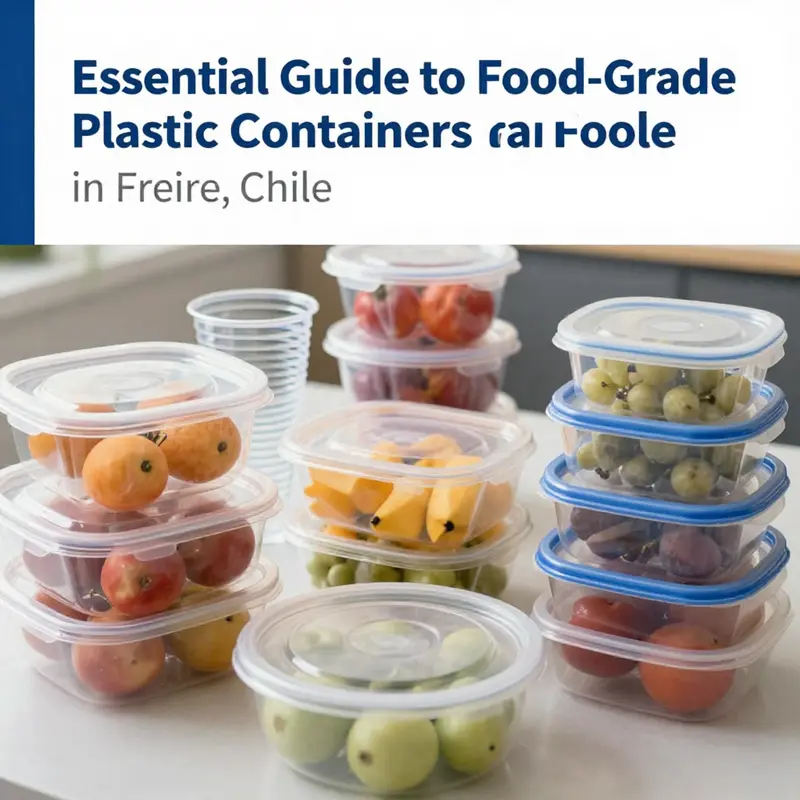 The local market in Freire highlighting a variety of food-grade plastic containers available.