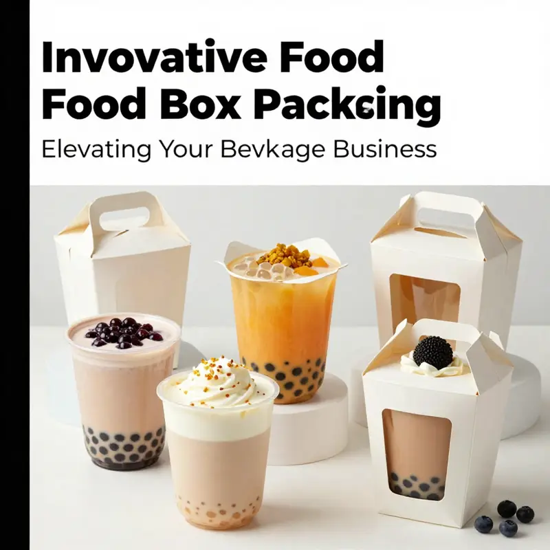 A collection of sustainable food boxes highlighting eco-friendly materials.