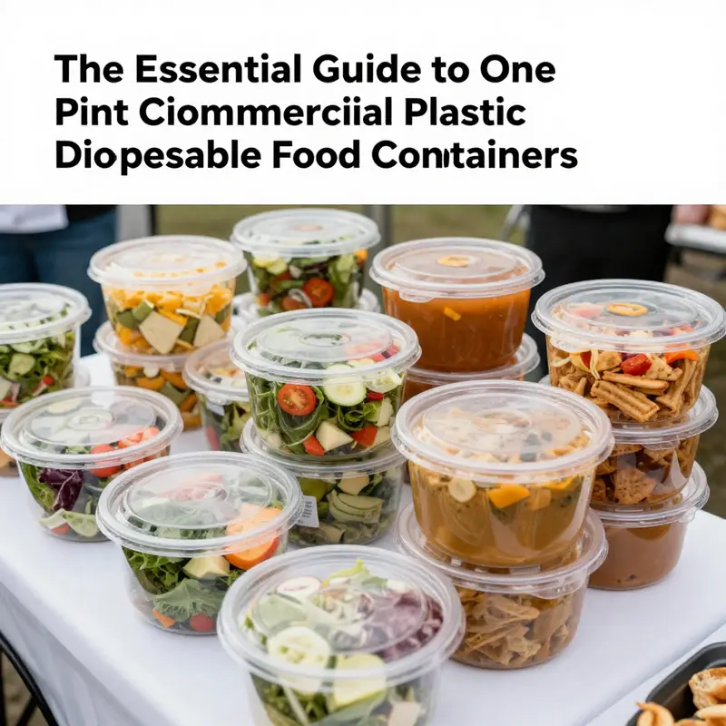 A diverse selection of one pint disposable food containers demonstrating their versatile applications for different food items.