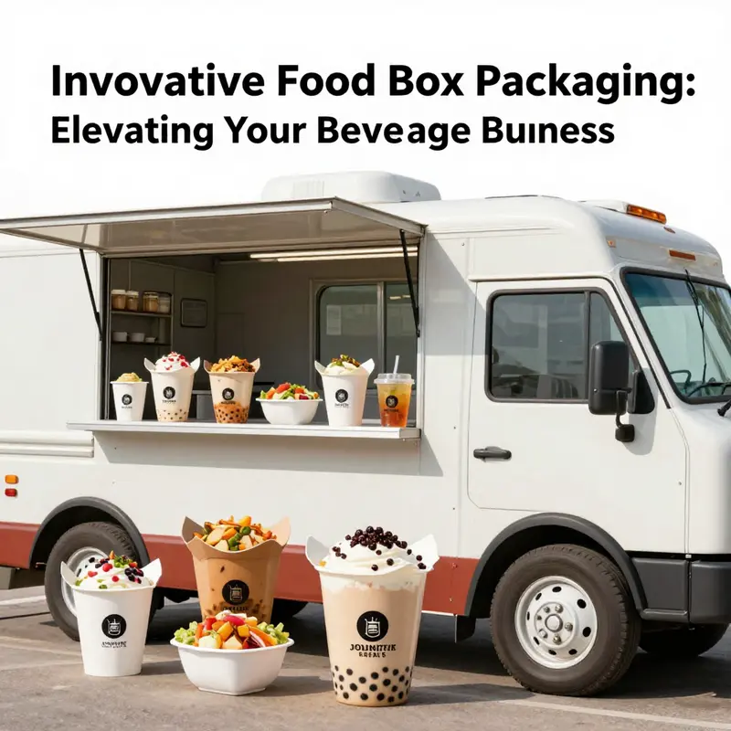 A collection of sustainable food boxes highlighting eco-friendly materials.