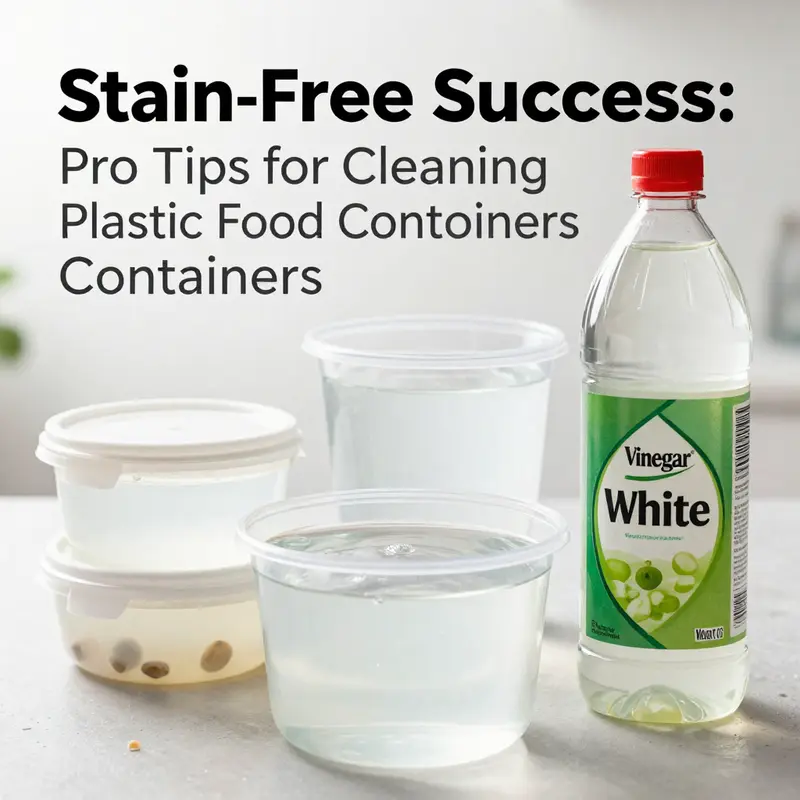 Using baking soda to effectively remove stains from plastic food containers.