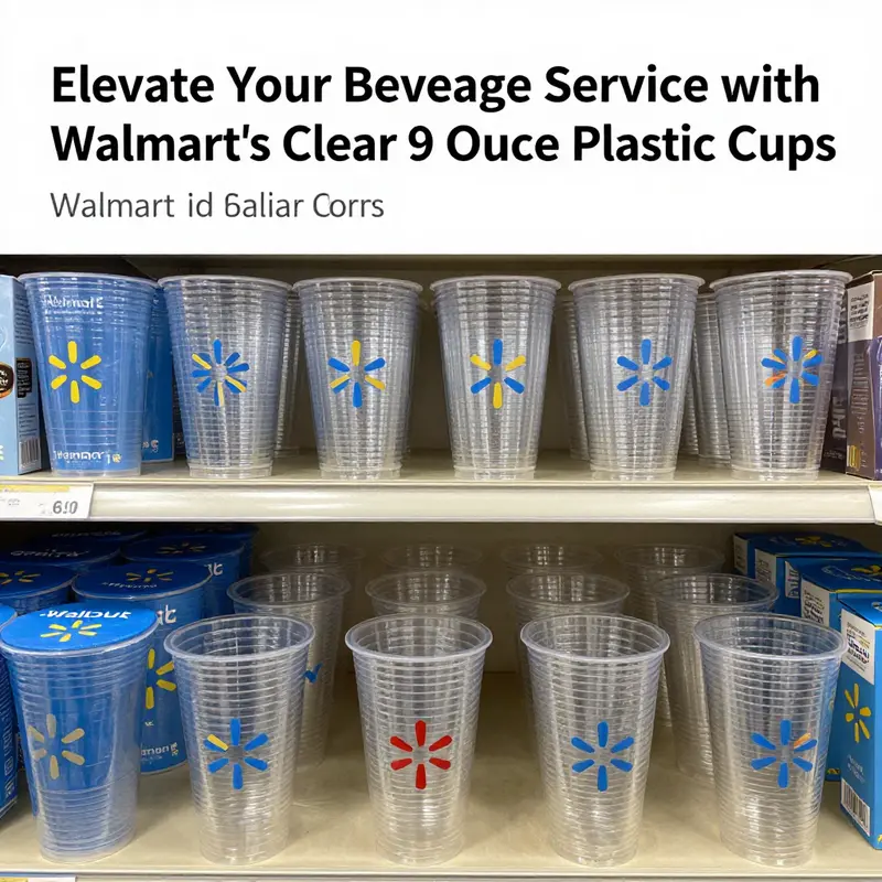 A variety of Walmart’s clear 9-ounce plastic cups, highlighting the top options available for businesses.