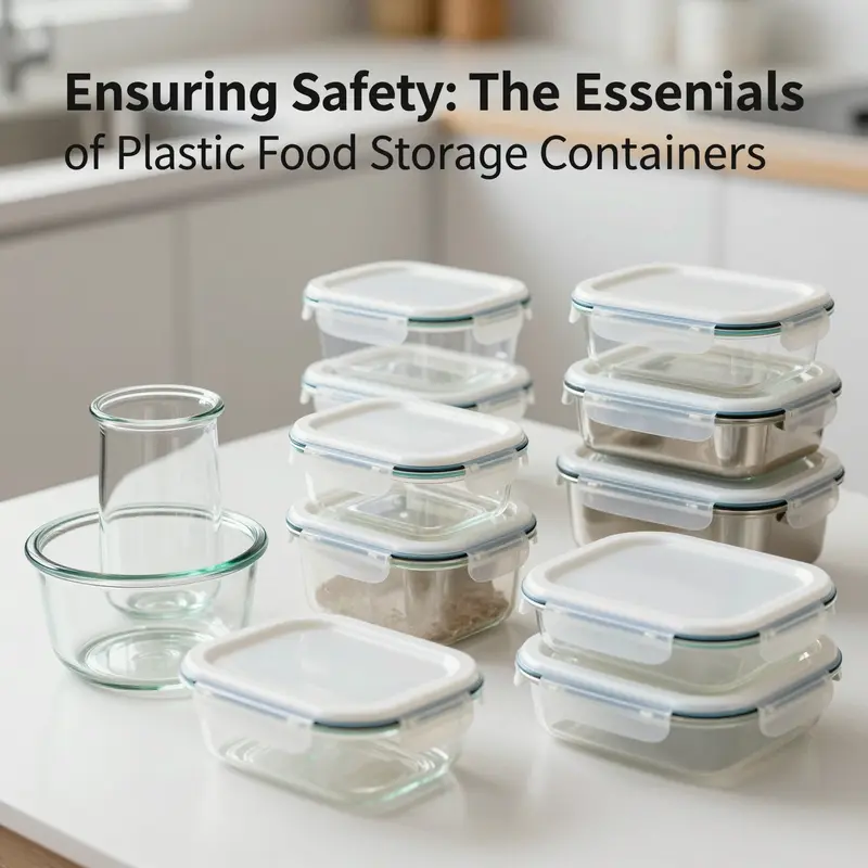 A visual guide to various plastic types and their impact on food storage safety.