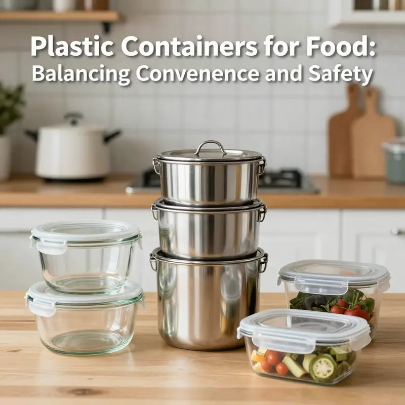 Understanding safety considerations while storing food in plastic containers.