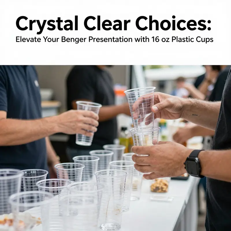 Clear 16 oz plastic cups showcasing various beverages, emphasizing their durability and clarity.