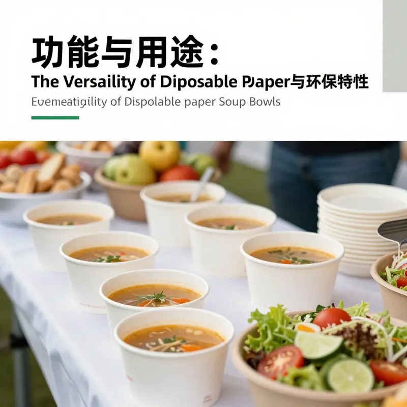 Various designs of disposable paper soup bowls highlighting their functional coatings and aesthetic appeal.