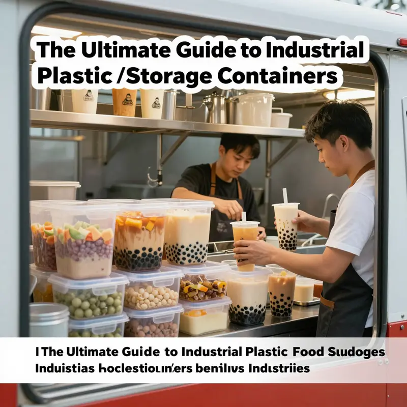 Industrial plastic food storage containers feature seamless designs and secure lids for optimal food safety.