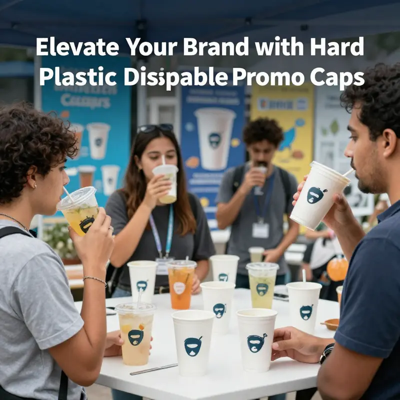 A comparison of PETE and HIPS hard plastic disposable cups showcasing their designs and beverage applications.