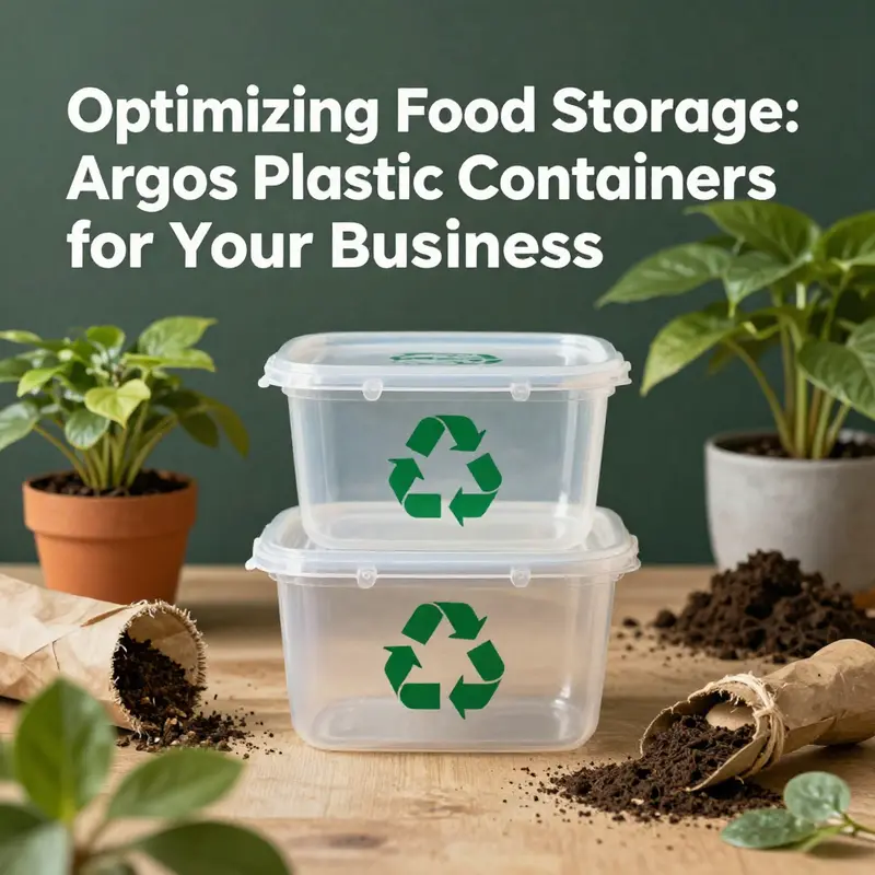 An array of Argos plastic food storage containers showcasing their versatility and appeal for food service businesses.