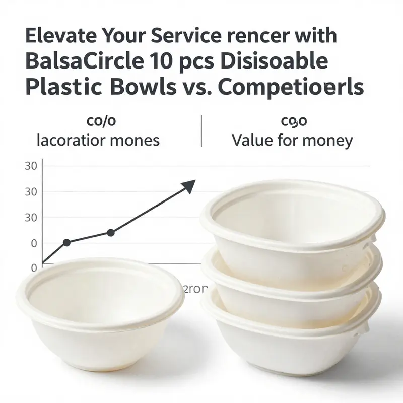 Overview of BalsaCircle’s 10 pcs disposable plastic square bowls featuring their elegant design.