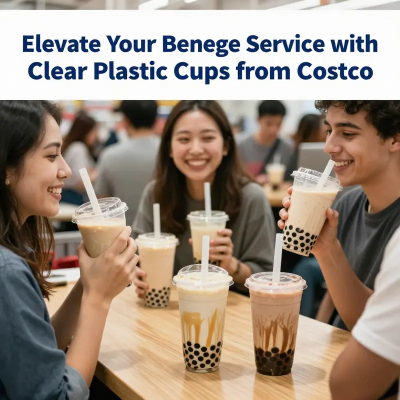 A showcase of the diverse sizes and pricing options for clear plastic cups available at Costco.