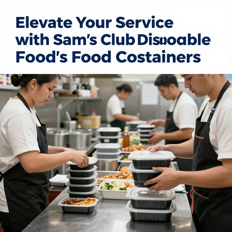 An array of Sam’s Club disposable food containers suited for various food service needs.